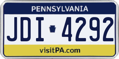 PA license plate JDI4292