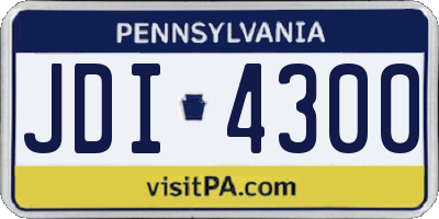 PA license plate JDI4300