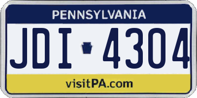 PA license plate JDI4304