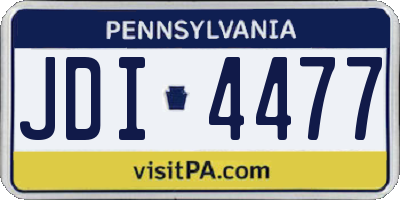 PA license plate JDI4477