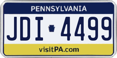 PA license plate JDI4499