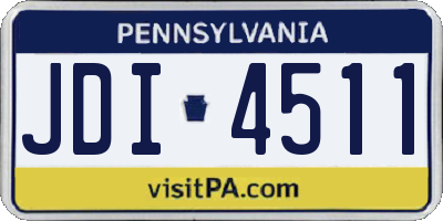PA license plate JDI4511