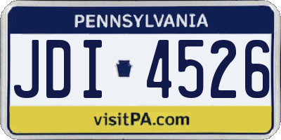 PA license plate JDI4526