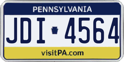 PA license plate JDI4564