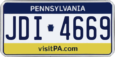 PA license plate JDI4669