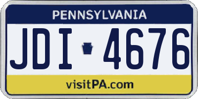 PA license plate JDI4676