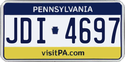 PA license plate JDI4697