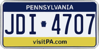 PA license plate JDI4707