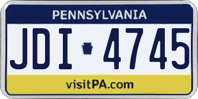 PA license plate JDI4745
