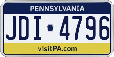 PA license plate JDI4796