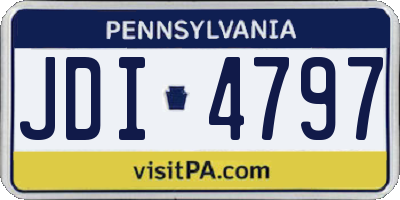 PA license plate JDI4797