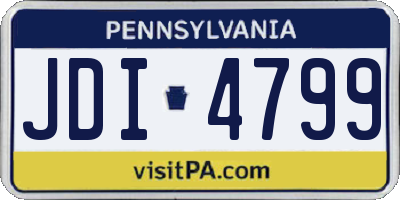 PA license plate JDI4799