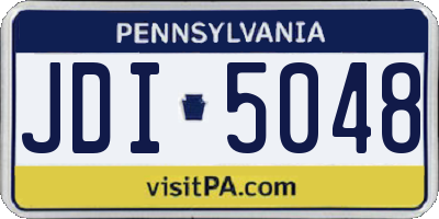 PA license plate JDI5048