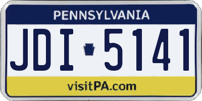 PA license plate JDI5141