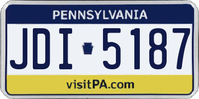 PA license plate JDI5187