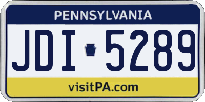 PA license plate JDI5289