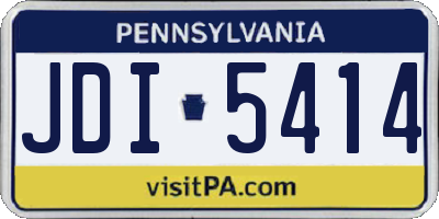 PA license plate JDI5414