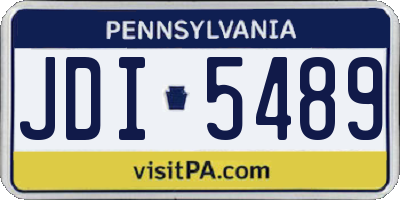 PA license plate JDI5489