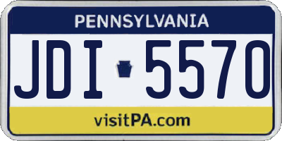PA license plate JDI5570