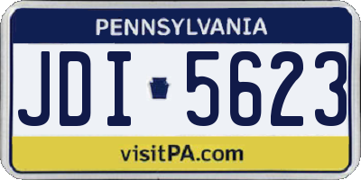 PA license plate JDI5623