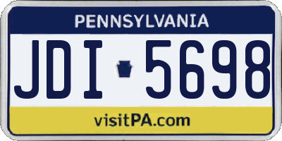PA license plate JDI5698