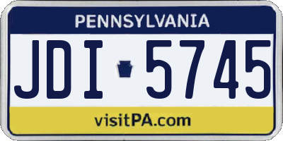 PA license plate JDI5745