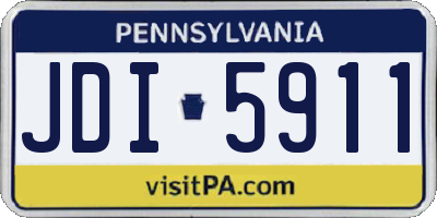 PA license plate JDI5911