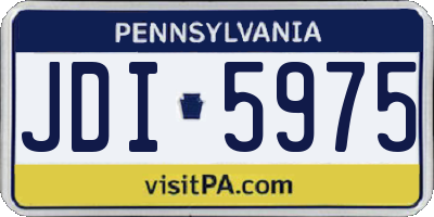 PA license plate JDI5975