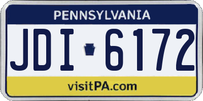 PA license plate JDI6172