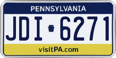 PA license plate JDI6271