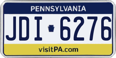 PA license plate JDI6276