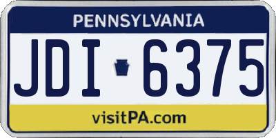 PA license plate JDI6375