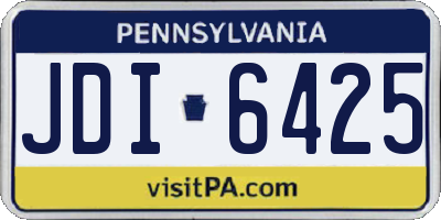 PA license plate JDI6425