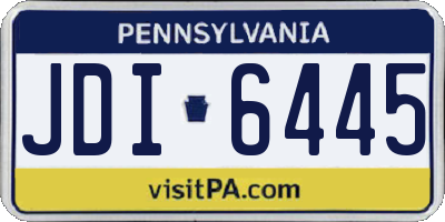 PA license plate JDI6445