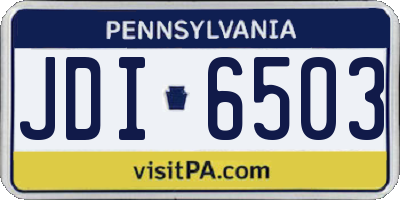 PA license plate JDI6503