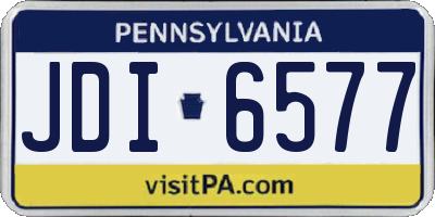 PA license plate JDI6577
