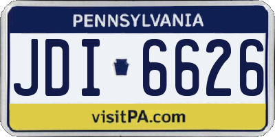PA license plate JDI6626