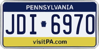 PA license plate JDI6970