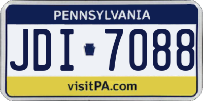 PA license plate JDI7088
