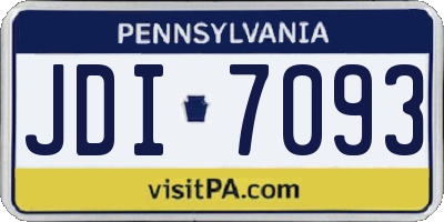 PA license plate JDI7093