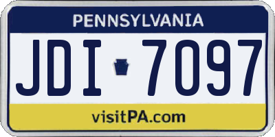 PA license plate JDI7097