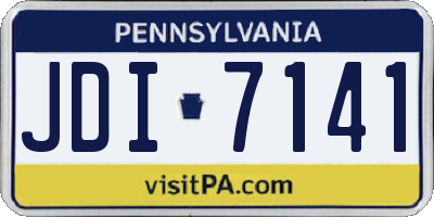 PA license plate JDI7141