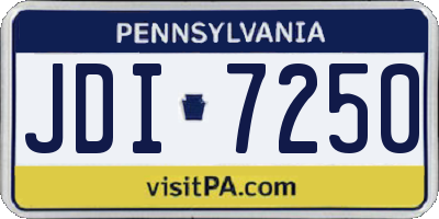 PA license plate JDI7250
