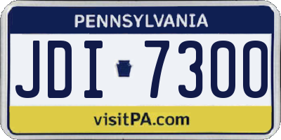 PA license plate JDI7300
