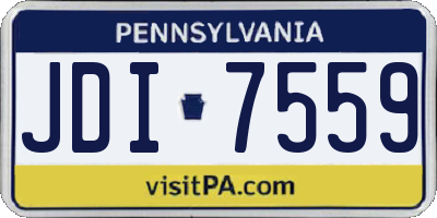PA license plate JDI7559