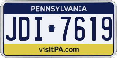 PA license plate JDI7619