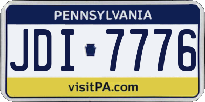 PA license plate JDI7776