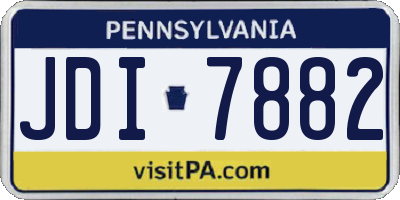 PA license plate JDI7882