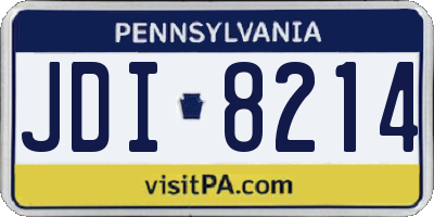 PA license plate JDI8214