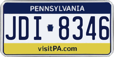 PA license plate JDI8346